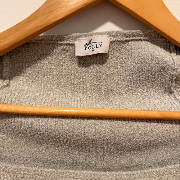 Oh Polly- Long Sleeve Square Neck Mini Dress in Alloy - Picture 3 of 4